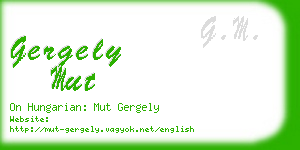 gergely mut business card